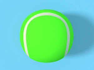 low poly cartoon tennis ball 3D Model