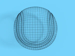 low poly cartoon tennis ball 3D Model
