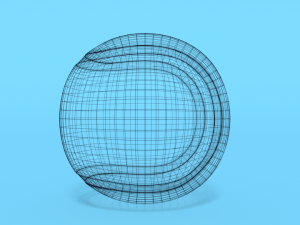 low poly cartoon tennis ball Modèle 3D