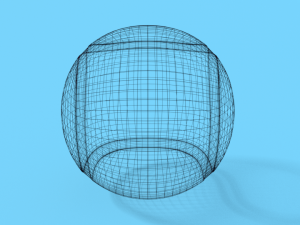low poly cartoon tennis ball Modèle 3D