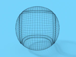 low poly cartoon tennis ball 3D Model