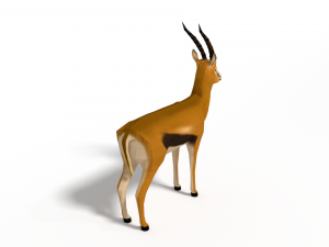 low poly cartoon thompson gazelle Modèle 3D