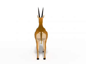low poly cartoon thompson gazelle Modèle 3D