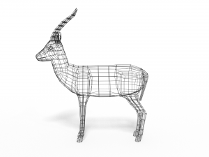 low poly cartoon thompson gazelle Modèle 3D