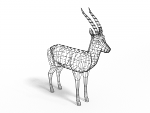 low poly cartoon thompson gazelle Modèle 3D