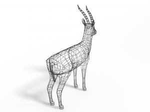 low poly cartoon thompson gazelle Modèle 3D