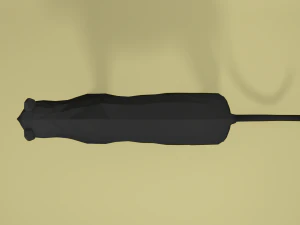 low poly cartoon black panther 3D Model