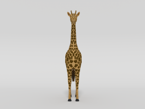 low poly cartoon giraffe 3D Модель