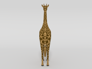 low poly cartoon giraffe 3D Модель