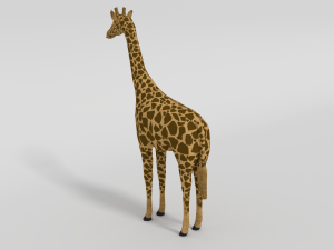 low poly cartoon giraffe 3D Модель