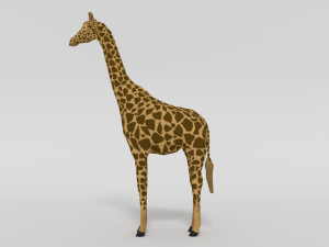 low poly cartoon giraffe 3D Модель
