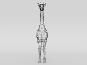 low poly cartoon giraffe 3D Модель