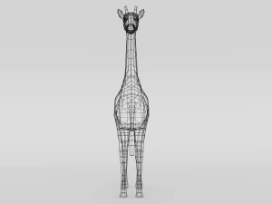 low poly cartoon giraffe 3D Model