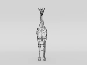 low poly cartoon giraffe 3D Model