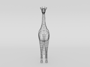 low poly cartoon giraffe 3D Модель