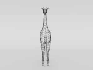 low poly cartoon giraffe 3D Model