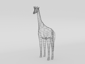 low poly cartoon giraffe 3D Модель