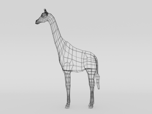 low poly cartoon giraffe 3D Модель