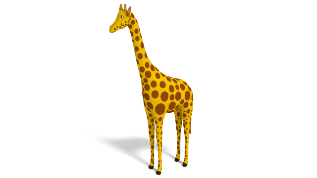 low poly giraffe toon 3D Модель .c4d .max .obj .3ds .fbx .stl .blend 
