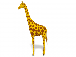 low poly giraffe toon 3D Модель
