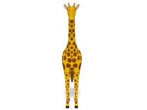 low poly giraffe toon 3D Модель