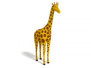 low poly giraffe toon 3D Модель