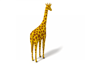 low poly giraffe toon 3D Модель