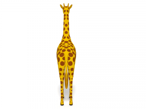 low poly giraffe toon 3D Модель