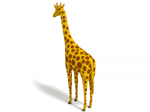 low poly giraffe toon 3D Модель