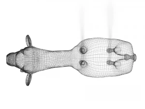 низькополігональний мультфільм жирафа 3D Модель