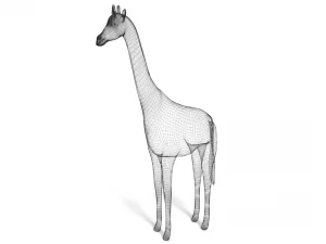 низькополігональний мультфільм жирафа 3D Модель