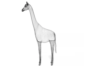 низькополігональний мультфільм жирафа 3D Модель