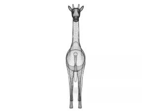 низькополігональний мультфільм жирафа 3D Модель