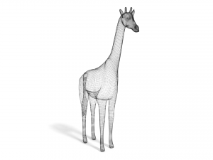low poly giraffe toon 3D Модель