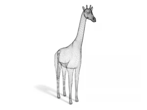 низькополігональний мультфільм жирафа 3D Модель