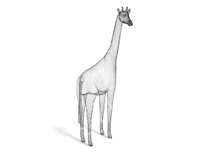 низькополігональний мультфільм жирафа 3D Модель