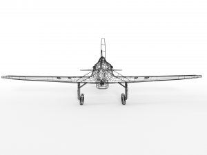 low poly hawker hurricane mk iic ww2 airplane 3D 模型