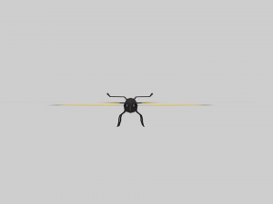 low poly cartoon yellow butterfly Modelo 3D