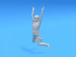 skoki dzieciak&oacute;w w niskiej rozdzielczości Model 3D