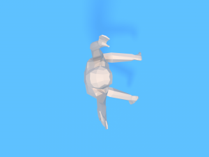 low poly kid jumping 3D Model