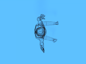 low poly kid jumping 3D Model