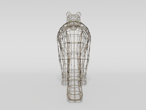 low poly cartoon snow leopard 3D Model
