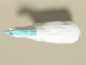 low poly cartoon unicorn 3D Model