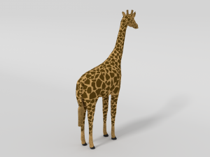 low poly cartoon african animals collection 3Dモデル