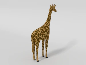 low poly cartoon african animals collection 3D Model