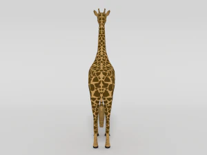 low poly cartoon african animals collection 3D Model