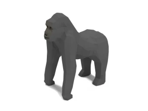low poly cartoon african animals collection 3D Model