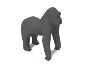 low poly cartoon african animals collection 3D Model
