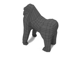 low poly cartoon african animals collection 3D Model