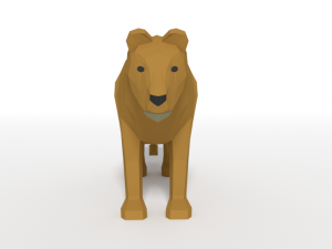 low poly cartoon african animals collection 3Dモデル